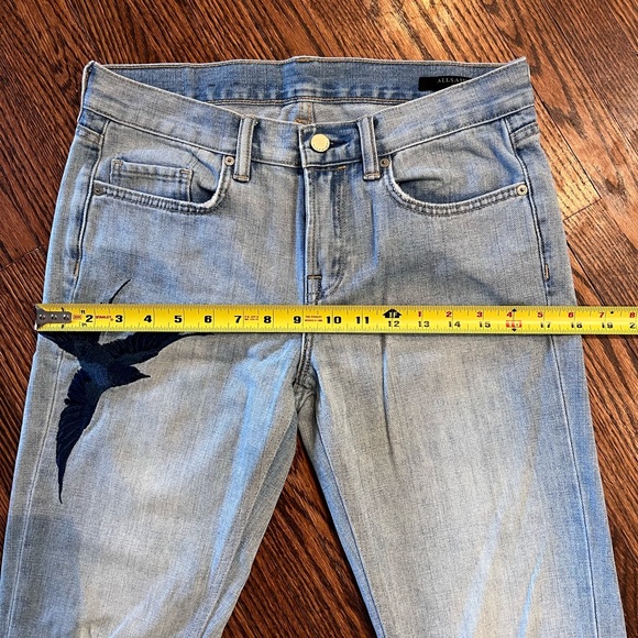 ALL SAINTS RELAXED MID RISE BIRD EMBROIDERED JEANS - Picture 13 of 14